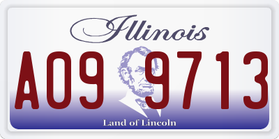 IL license plate A099713