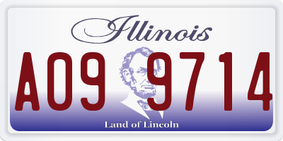 IL license plate A099714