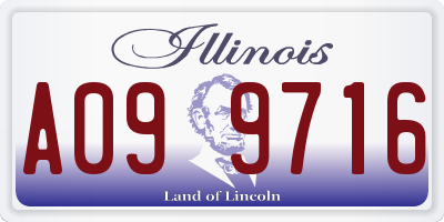 IL license plate A099716