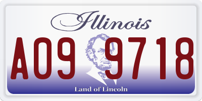 IL license plate A099718