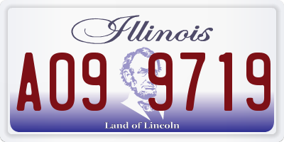 IL license plate A099719
