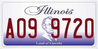IL license plate A099720