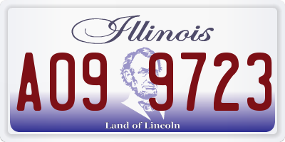IL license plate A099723