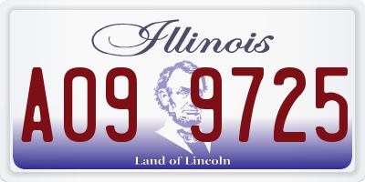 IL license plate A099725