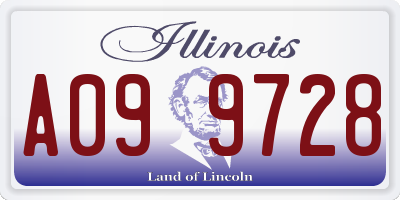 IL license plate A099728