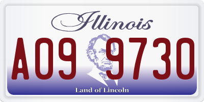 IL license plate A099730