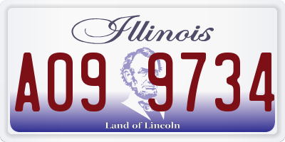 IL license plate A099734