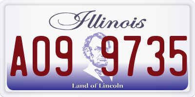 IL license plate A099735