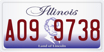 IL license plate A099738