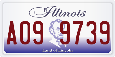 IL license plate A099739