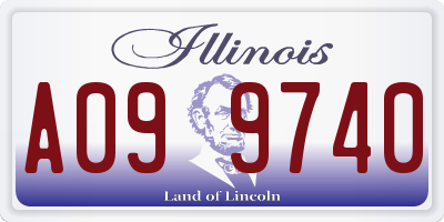 IL license plate A099740