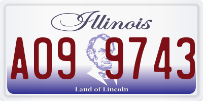 IL license plate A099743