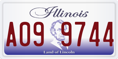 IL license plate A099744