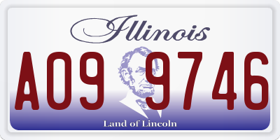 IL license plate A099746