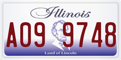 IL license plate A099748