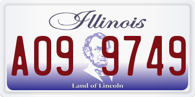 IL license plate A099749