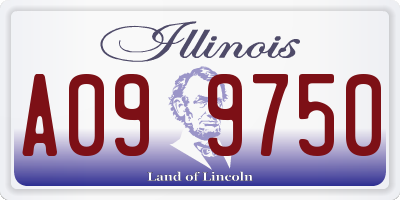 IL license plate A099750