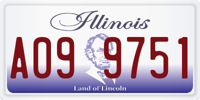 IL license plate A099751
