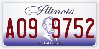 IL license plate A099752