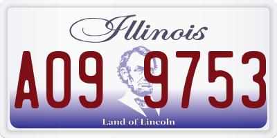 IL license plate A099753