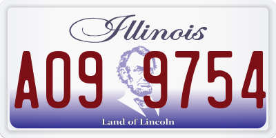 IL license plate A099754