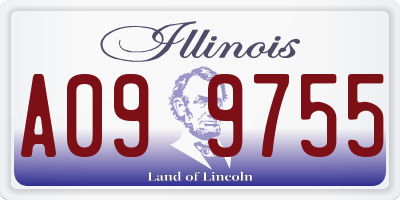 IL license plate A099755