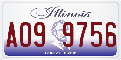 IL license plate A099756