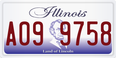 IL license plate A099758