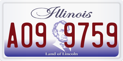IL license plate A099759