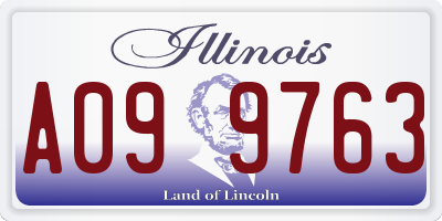 IL license plate A099763