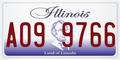 IL license plate A099766