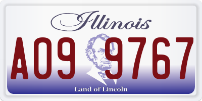 IL license plate A099767