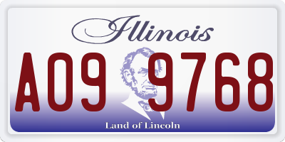 IL license plate A099768