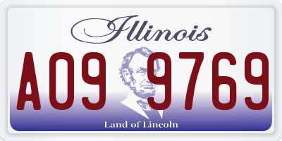 IL license plate A099769