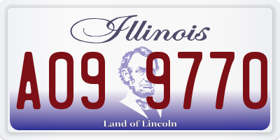 IL license plate A099770