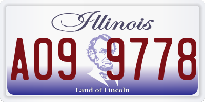 IL license plate A099778