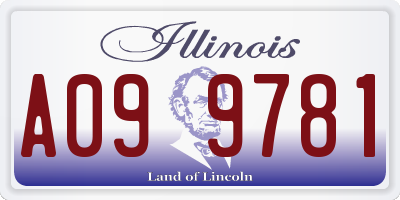 IL license plate A099781