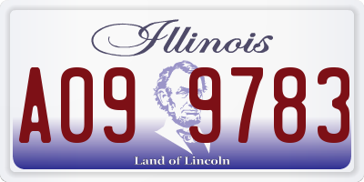 IL license plate A099783