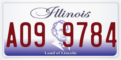 IL license plate A099784