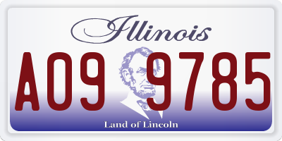 IL license plate A099785