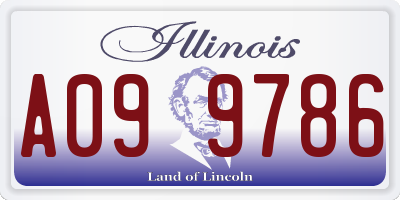 IL license plate A099786