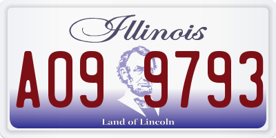 IL license plate A099793
