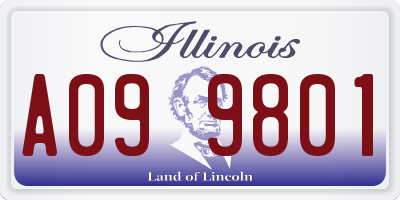 IL license plate A099801
