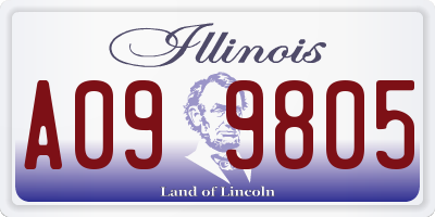 IL license plate A099805