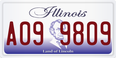IL license plate A099809