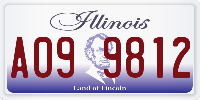 IL license plate A099812