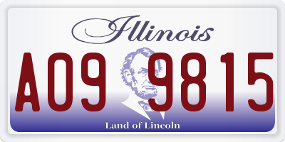 IL license plate A099815