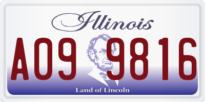 IL license plate A099816