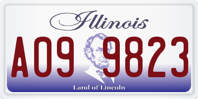 IL license plate A099823