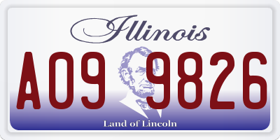 IL license plate A099826